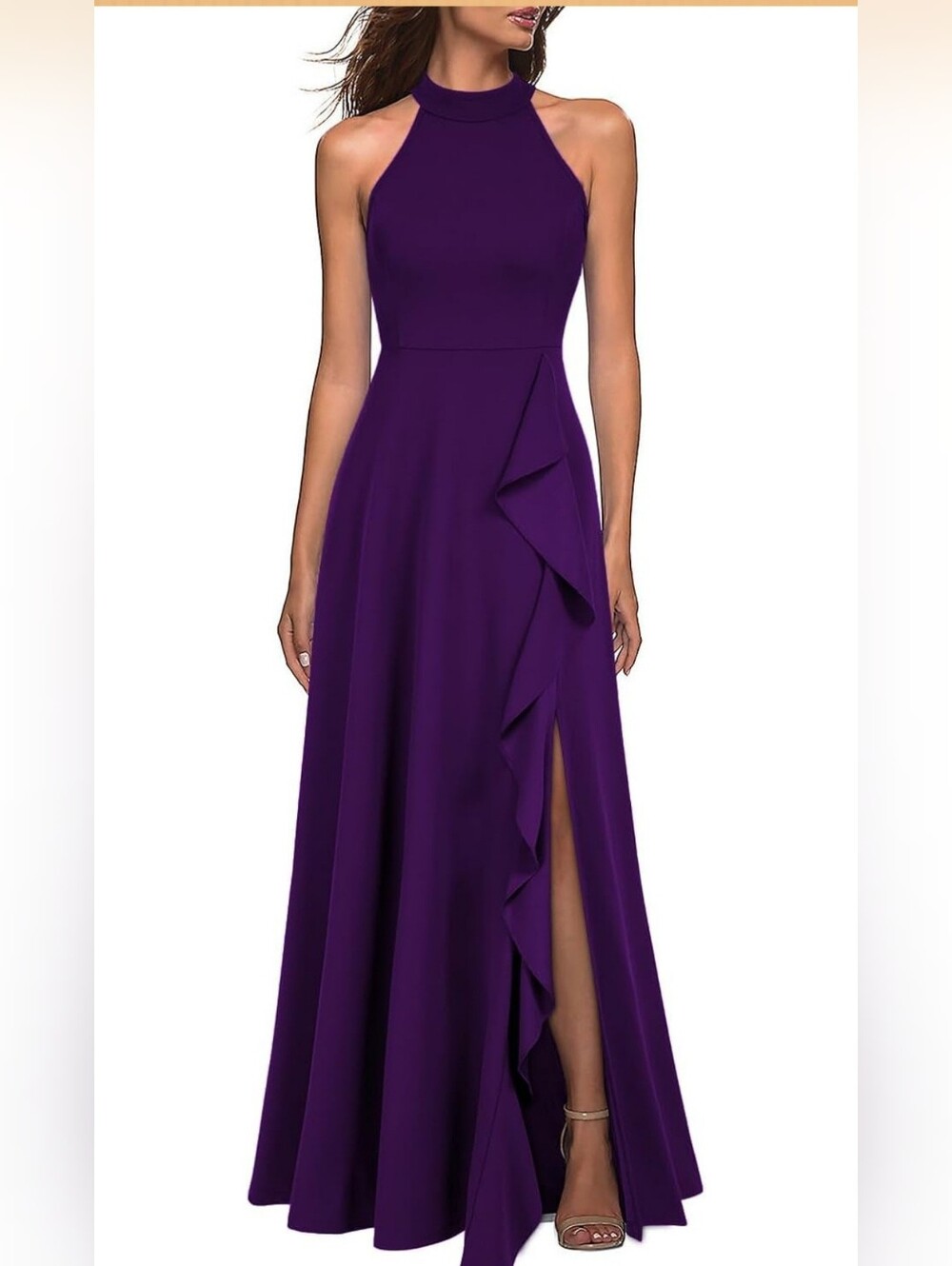 Halter Neck Evening Dress